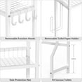thumbnail image 6 of Over The Toilet Storage 3 Tier Over Toilet Shelf Organizer Freestanding Bathroom Above Toilet Stand Over Toilet Rack, White, 6 of 15