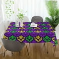 thumbnail image 6 of GZHJMY Mardi Gras Rectangle Tablecloth, Waterproof Stain Wrinkle Resistant Washable Polyester Table Cover for Picnic Dinner Holiday Kitchen Party Decor, 54 x 72 in Home Decor, 6 of 7