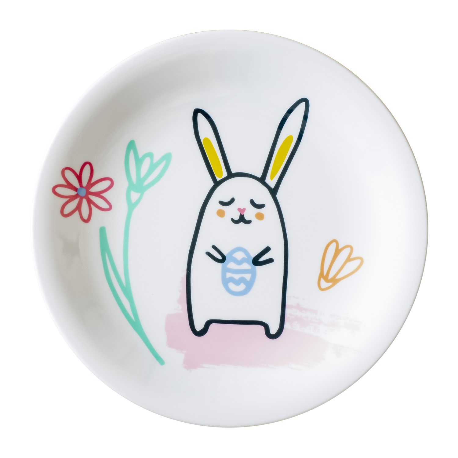 Mainstays Bunny Sketch Mix and Match Melamine Salad Plate Set, 4 Piece - image 5 of 5