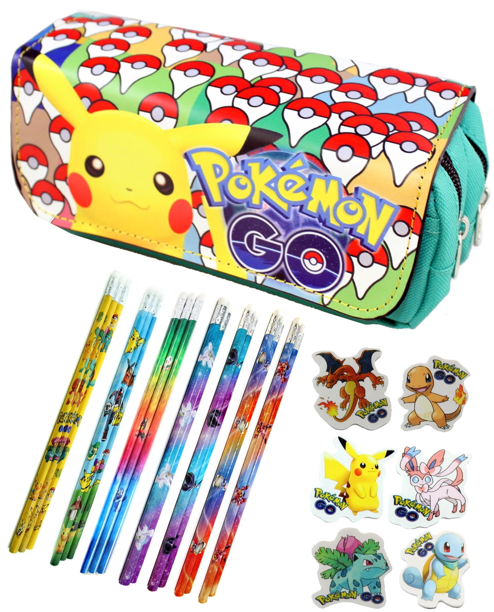 Pokemon Pencil Case Pikachu Go with 3 
