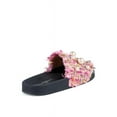 thumbnail image 3 of Nature Breeze Tweed Pearl Slide Sandal in Pink, 3 of 3