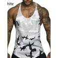thumbnail image 1 of Men Fashion Color Block Print Bodybuilding Sport Vest Fitness Undershirt, 1 of 2