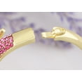 thumbnail image 4 of Womens Crystal and Gold Plated Peacock Bangle Bracelet, 4 of 6