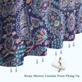 thumbnail image 6 of Blue Ethnic Paisley and Floral Pattern Shower Curtain 72"x84" ,Bathroom Decorative Shower Curtains Set with 12 Hooks,Modern Waterproof Washable Shower Curtain, 6 of 6