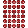30 x Edible Cupcake Toppers Themed of Spiderman Face Collection of Edible Cake Decorations | Uncut Edible on Wafer Sheet