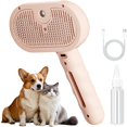 thumbnail image 1 of HAYAN Pet Spray Hair Removal Comb,Pet Comb Cleaning Brush with Shedding Button,Cat and Dog steamer brush,Grooming Massage Comb for Dogs and Cats(Pink), 1 of 1