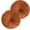 Rust, variant on Set of 2 Decorative Round Pleated Throw Pillows, Classy Accent Pumpkin Throw Pillows with Center Button, Vintage Velvet Floor Pillows for Sofa, Vanity Chair, Bed, Rust, 14.5" Diameter (Ripple)