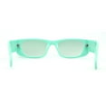 thumbnail image 4 of Pastel Pop Color Mod Narrow Rectangle Fashion Sunglasses Green, 4 of 4