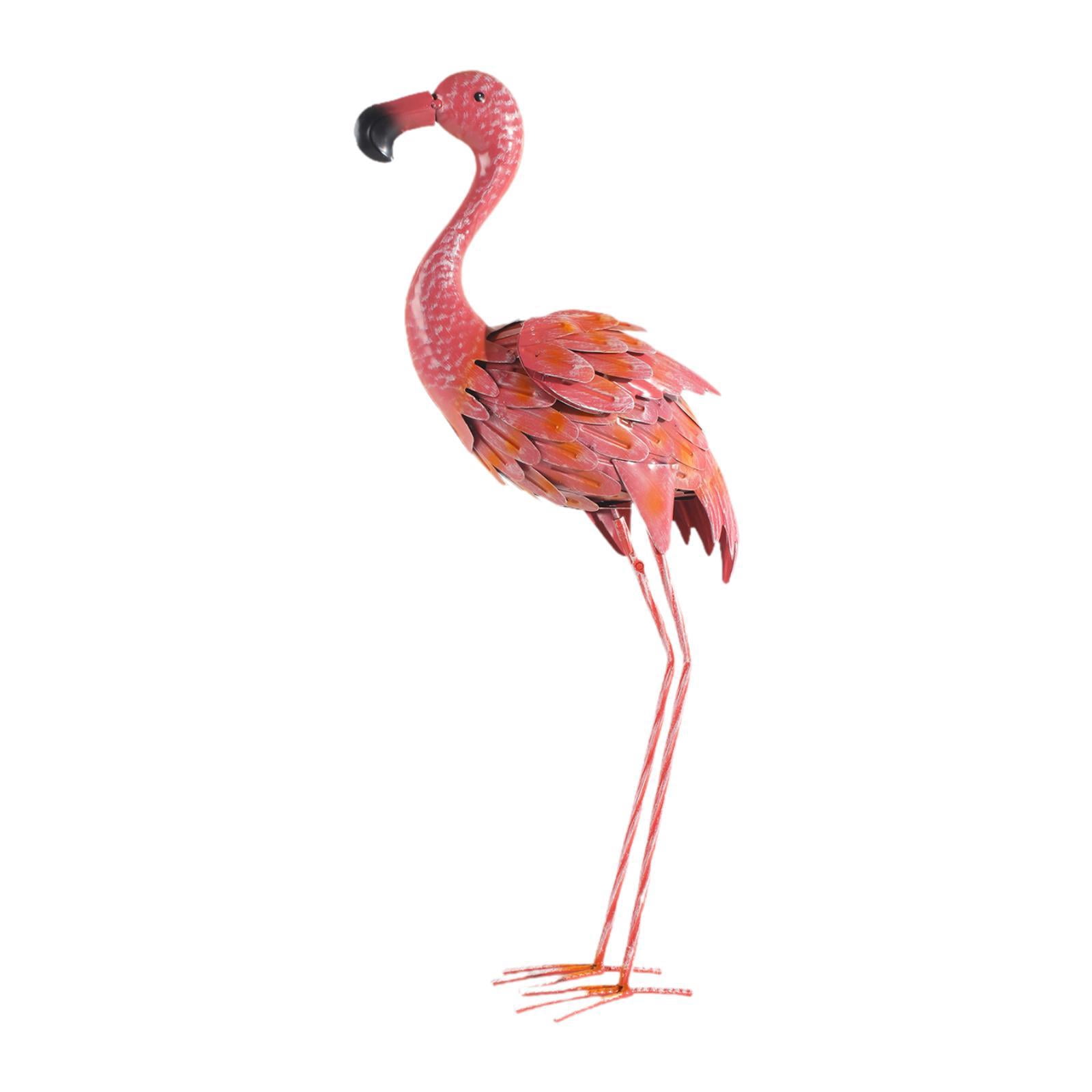 koolsoo Animal Figurines Flamingo Statue Crafts Decorative Multifunctional DIY Landscape Ornament Garden Sculpture for Garden Balcony