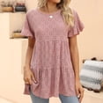 thumbnail image 1 of SMihono Hauts d'Été Décontractés pour Femmes, T-shirt Oversize à Manches Courtes et Col Rond pour Femmes 2023, 1 of 6
