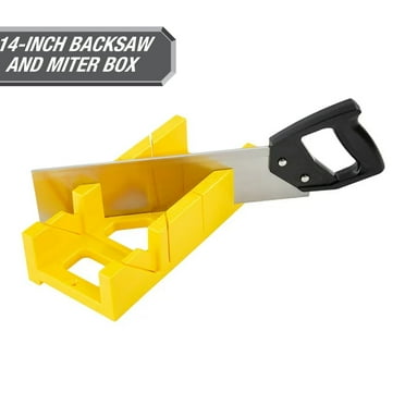 Hyper Tough 12-inch Miter Box Handsaw and 14-inch Back Saw Set, 935BSB14