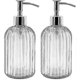 thumbnail image 1 of Pack Of 2 Glass Soap Dispensers With Pump, 400 Ml Liquid Soap Dispenser For Washing-up Liquid, Shampoo And Lotion, Refillable Soap Dispenser For Kitch, 1 of 3