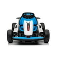 thumbnail image 3 of Go Kart for Kids, 24V Drift Kart with 2X200W Strong Motor, 7AH Big Battery, Electric Pedals, Electric Go Kart Outdoor Race Toy Blue, 3 of 9