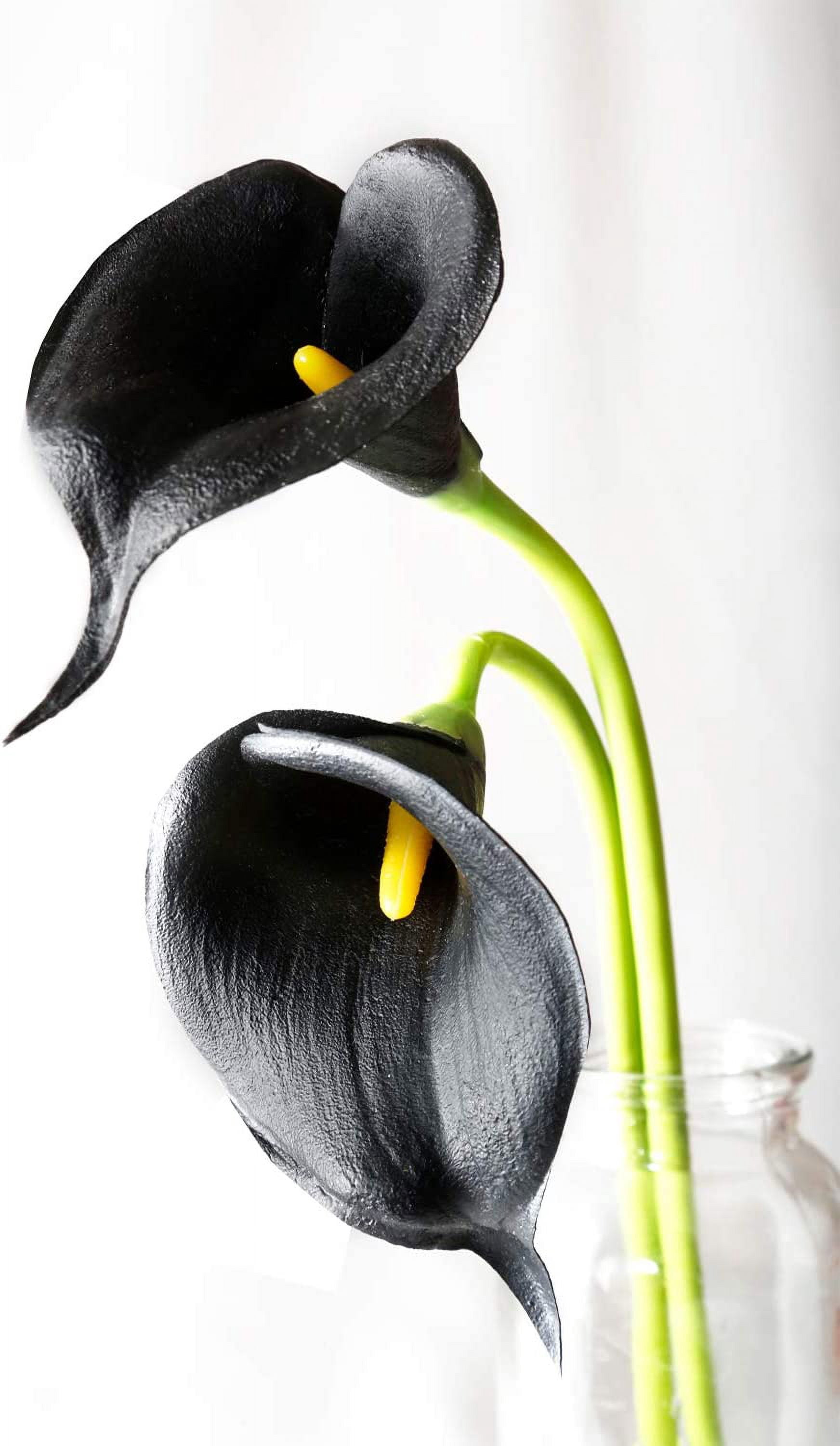 20Pcs Artificial Calla Lily Flower Real Touch Latex Flowers for DIY Wedding Bouquet Party Home Decor (Pure White)