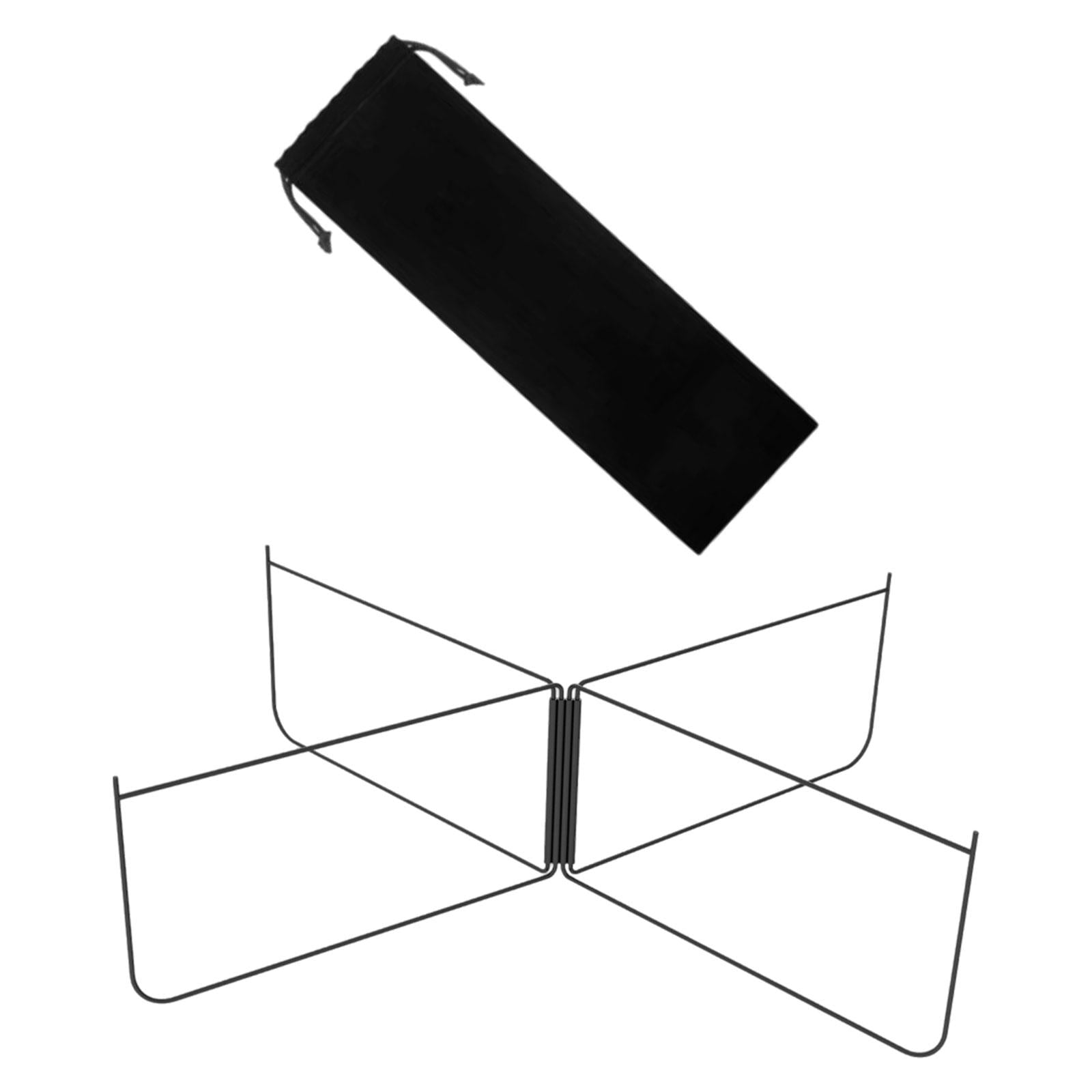harayaa Foldable Stand Compact Metal Suitcase Rack for Outdoor Fishing Travel Black Straight