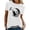 White, variant on LUOGENLI Female T-shirts for Womens Womens Spring Summer Cats Printed Short Sleeve O Neck T Shirt Top T-shirts for Women Graphic Tee Funny Valentines Womens T-shirts Graphic Tees Easter White L