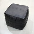 thumbnail image 5 of BBH Homes Handmade Black Leather Pouf Ottomans Square Goat Leather BBBACPF0023, 5 of 9