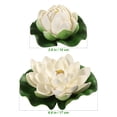 thumbnail image 4 of EeaseMX WINOMO 6 unids Artificial Estanque Plantas Lotus Simulación Flotante Estanque de Peces de Tanque de Peces Decoración Adornos Blanco, 4 of 7