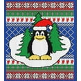 thumbnail image 4 of Old Glory Mens Penguin on Ice Ugly Christmas Sweater Long Sleeve T Shirt, 4 of 6