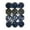 Navy, variant on Gallickan Christmas Ornaments, Velvet Flocked Plastic Balls 12Pcs Set, Small 2 Inch Xmas Tree Hanging Decor, Home Party Decorative Accents, Brown