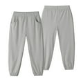 thumbnail image 7 of LYMAYTER Boys Girls Sweat Pants Trousers for Teen Jogger Sweatpants 5-14Y Kids Summer Fashion Slimmer Elastic Trousers Non-marking Air-Conditioned Trousers, 7 of 7