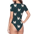 thumbnail image 4 of Balery Funny Chicken Women's Short Sleevee Crew Neck Bodysuit Tops Short Sleeve Tops Basic-X-Large, 4 of 9