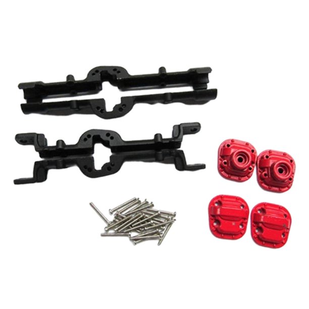 Piezas de repuesto para carcasa de eje delantero y trasero de Metal RC 1/12 para MN D90 D91 Negro perfke Carcasa del eje RC