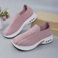 thumbnail image 4 of BYHONG Women's Casual Flat Sneakers Solid Color Lightweight Casual Sneakers Casual Shoes for Women Pink 8.5, 4 of 8