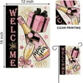 thumbnail image 2 of Welcome New Year 2025 Pink Gold Champagne Decorative Garden Flag, Celebration Gift Fireworks Yard Outside Decorations, Christmas Winter Burlap Outdoor Small Home Decor Double Sided 12.5x18, 2 of 6