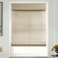 thumbnail image 3 of MOOD Custom Bamboo Shades | WOVEN | Cordless Designer Natural Woven Wood Roman Shades for Windows | Woven Hickory Wood (Sheer) | 64.5"W x 60"H, 3 of 5