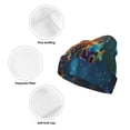 thumbnail image 3 of Gaeub Neon Seahorse Underwater Realm Print Unisex Knitted Hat,Warm Winter Beanie,Unisex Fashion Knit Cuffed Cap,Ski Hat for Men and Women, 3 of 6