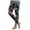 Blue, variant on Women's Christmas Halloween Crossover Leggings High Waisted Buttery Soft Printed Tights 27" (S, Watermelon Red)