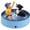 Blue, variant on Foldable Dog Pool, Collapsible Pet Bath Tub & Kiddie Wading Pool, Portable Hard-Side Dog Swimming Pool for Puppies, Small & Medium Dogs, Cats and Kids (Blue, 55"-XL)