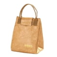 thumbnail image 1 of Bolsa de almuerzo de papel Enfriador con aismiento térmico Almacenamiento de alimentos Plegable Durable Freezable Contenedor a prueba de desgarros B marrón perfecl Bolsa de almuerzo Tyvek, 1 of 8
