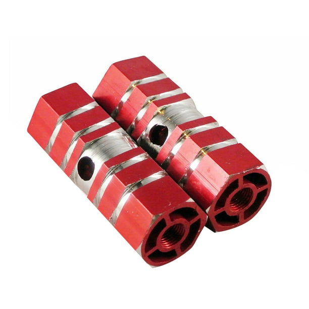 Wosthever 1 par Universal bicicleta Hexagonal pie clavija eje pedales piezas BMX bicicleta Pedal pie clavijas aleación de aluminio clavijas Ciclismo rojo