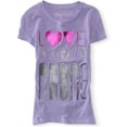 thumbnail image 1 of Aeropostale Womens Foil Glitter Love Graphic T-Shirt, Púrpura, Mediano, 1 of 1