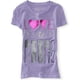 thumbnail image 1 of Aeropostale Womens Foil Glitter Love Graphic T-Shirt, Púrpura, X-Large, 1 of 1