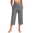 thumbnail image 2 of 2026 Capri Pants for Women High Waisted Workout Yoga Capris Leggings Straight Leg Athletic Cropped Pants with Pockets, 2 of 4