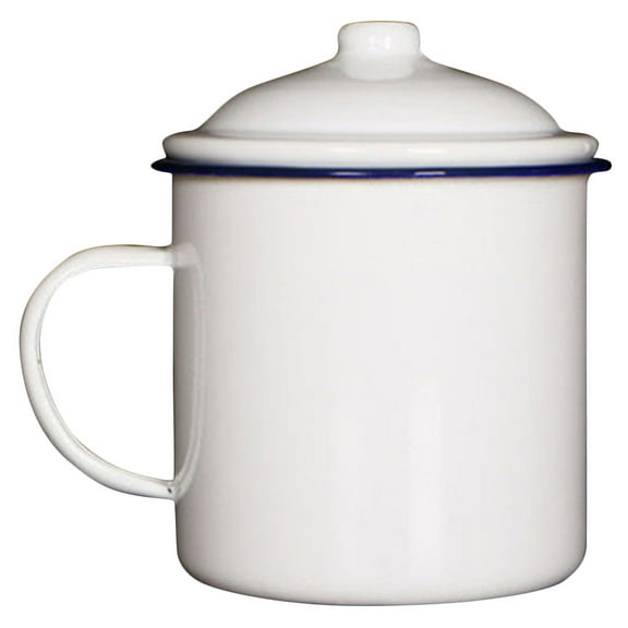 DRAFIDEEP Travel Mug Enamel Water Cup Lightweight and for Friends 13.5x4in 1Pack