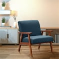 thumbnail image 4 of OSP Home Furnishings Davis Chair in Klein Azure fabric with medium Espresso frame., 4 of 4