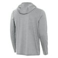 thumbnail image 3 of Men's-Antigua  Heather Gray New York City FC Tidy Quarter-Zip Pullover Hoodie, 3 of 3
