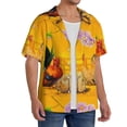 thumbnail image 2 of Kdxio Men'S Hawaiian Shirt For Men Short Sleeve Shirt The Chicken Family Rooster Hen And Chicks Summer Casual Holiday Beach Button Down T-Shirts, 2 of 5