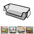 thumbnail image 4 of Cesta de almacenamiento de alambre de metal, cesta organizadora para baño, organizador de refrigerios con asas, 4 of 6