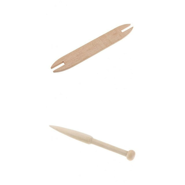 2 Unidades Palos de lanzadera de madera mayimx Tejido de Agujas Herramienta DIY