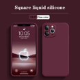 thumbnail image 4 of Square Soft Liquid Silicone Cover Case For iPhone 15 14 13 12 11 Pro Max Plus XS XR X Colorful Ultra Armor Bumper Cover, 4 of 5