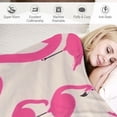 thumbnail image 3 of Nawypu  Pink Flamingos Bed Blanket Ultra Soft Throw Blanket All Season Warm Light Weight Cozy Plush Blankets for Home Bedroom Sofa Chair Travel,, 3 of 6