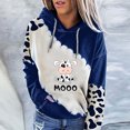 thumbnail image 2 of Moda mujer manga larga patchwork impreso damas sudadera con capucha tops Pompotops gfhjh23836, 2 of 4
