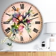 thumbnail image 2 of Designart « Fleurs Colorées d'Été » Horloge Murale Traditionnelle, 2 of 4