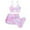 1-Pink, variant on Teen Girls Swimsuit 3 Piece Bikini Set Criss Cross Bathing Suit Color Blocked Girls' Swimwear with Beach Sports Shorts