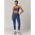 thumbnail image 3 of IDOPIP Workout Sets for Women Seamless Butt Lifting Leggings Halter Sports Bra Scoop Neck Backless Yoga Outfit 2 Piece Gym Running Outfits, 3 of 6